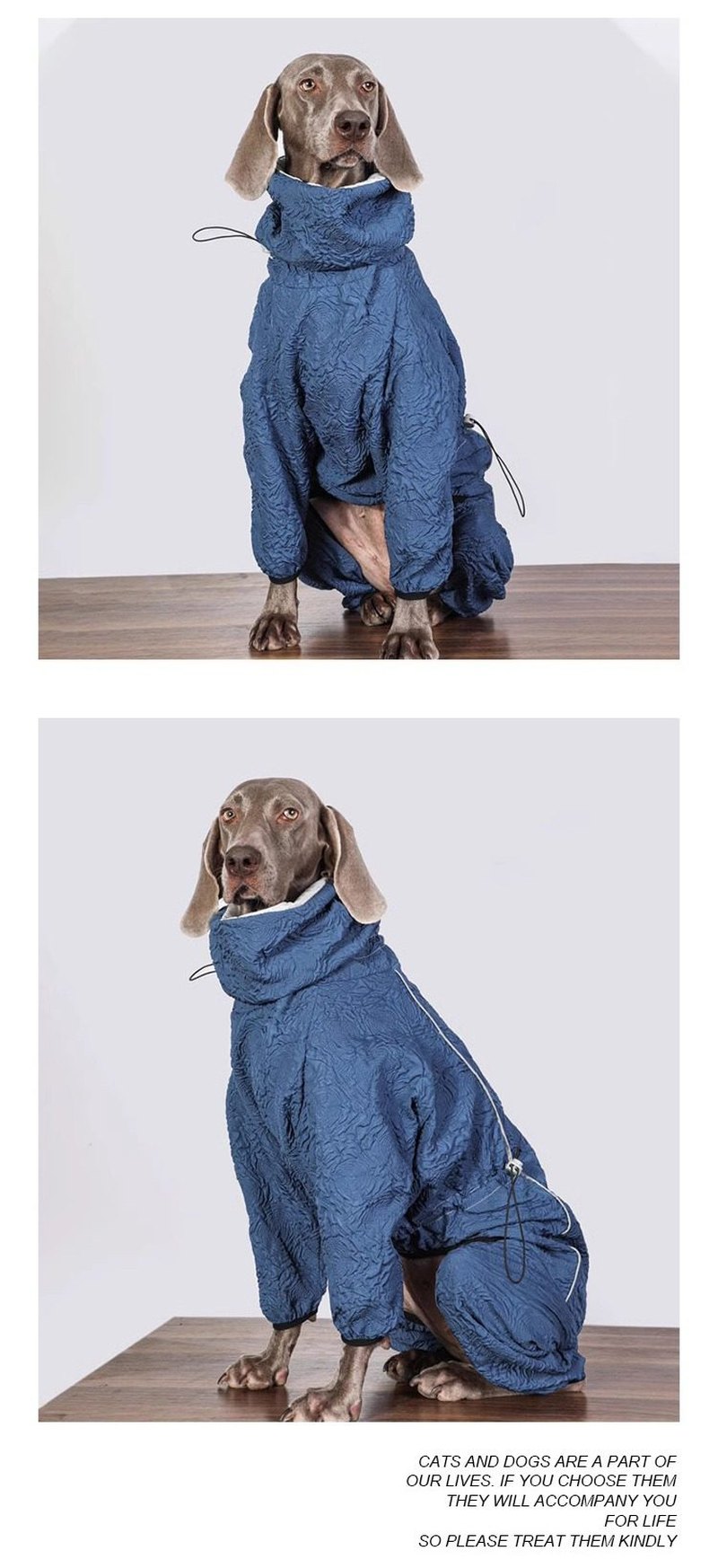 STAYPAW Large Dog Winter Warm Padded Jacket Cold Weather Coat for Big Dogs - Detail 3