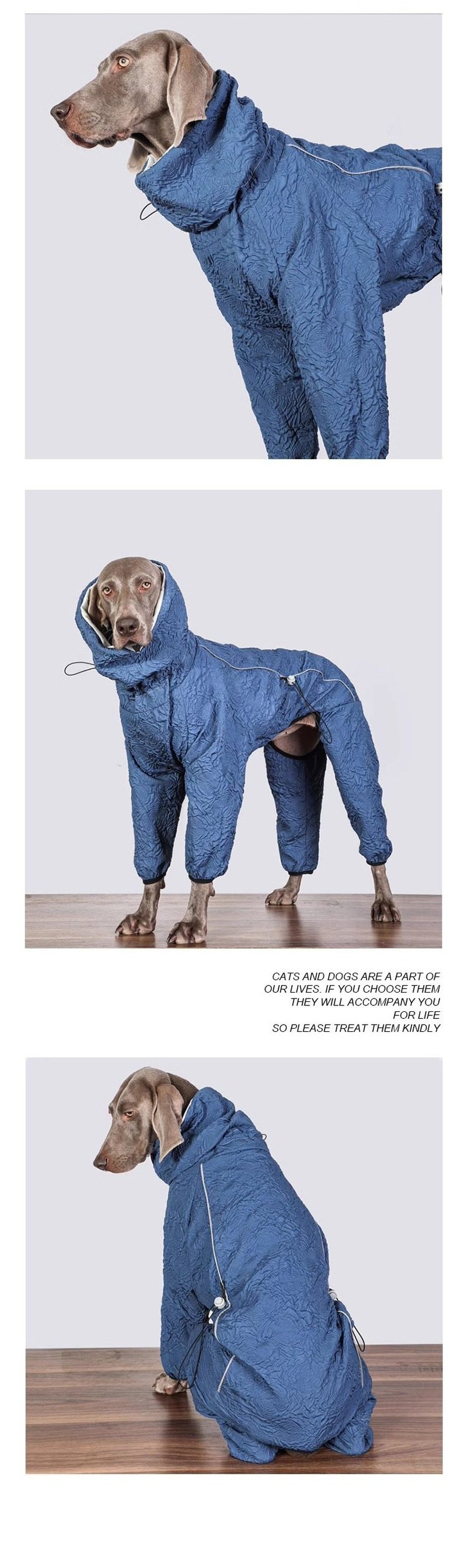 STAYPAW Large Dog Winter Warm Padded Jacket Cold Weather Coat for Big Dogs - Detail 4