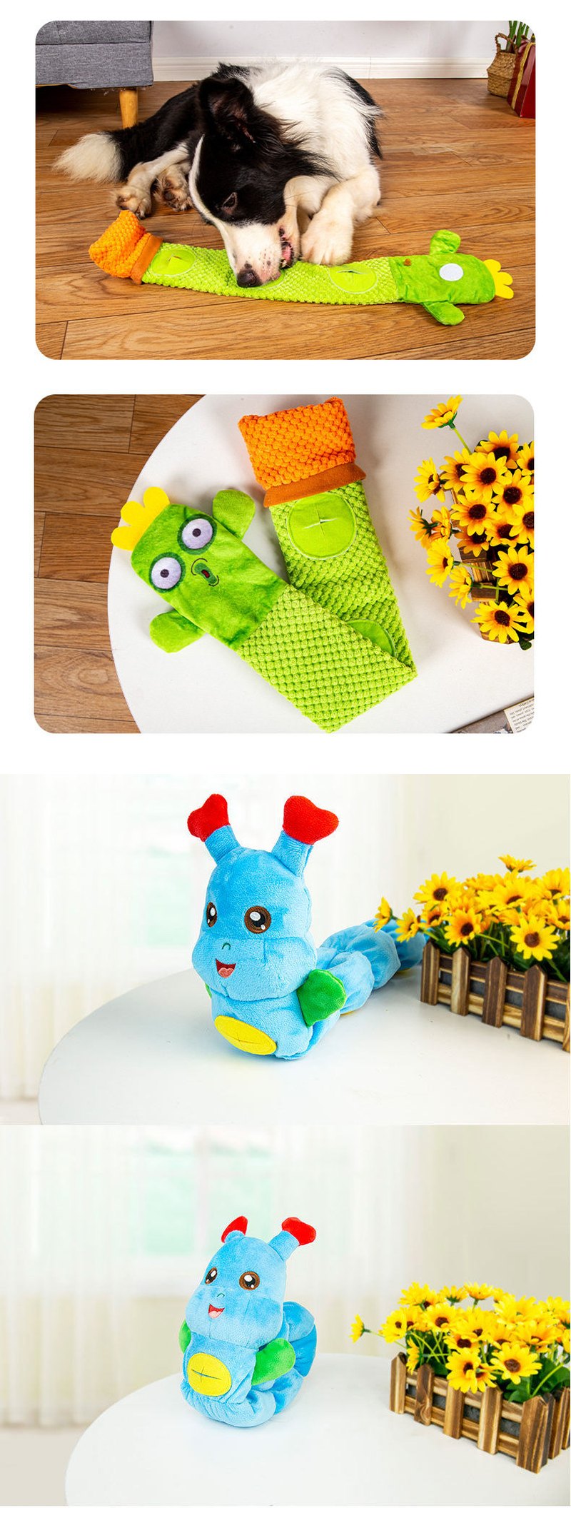 STAYPAW Interactive Squeaky Snuffle Dog Toy Roll-Up Treat Dispensing Puzzle - Detail 14