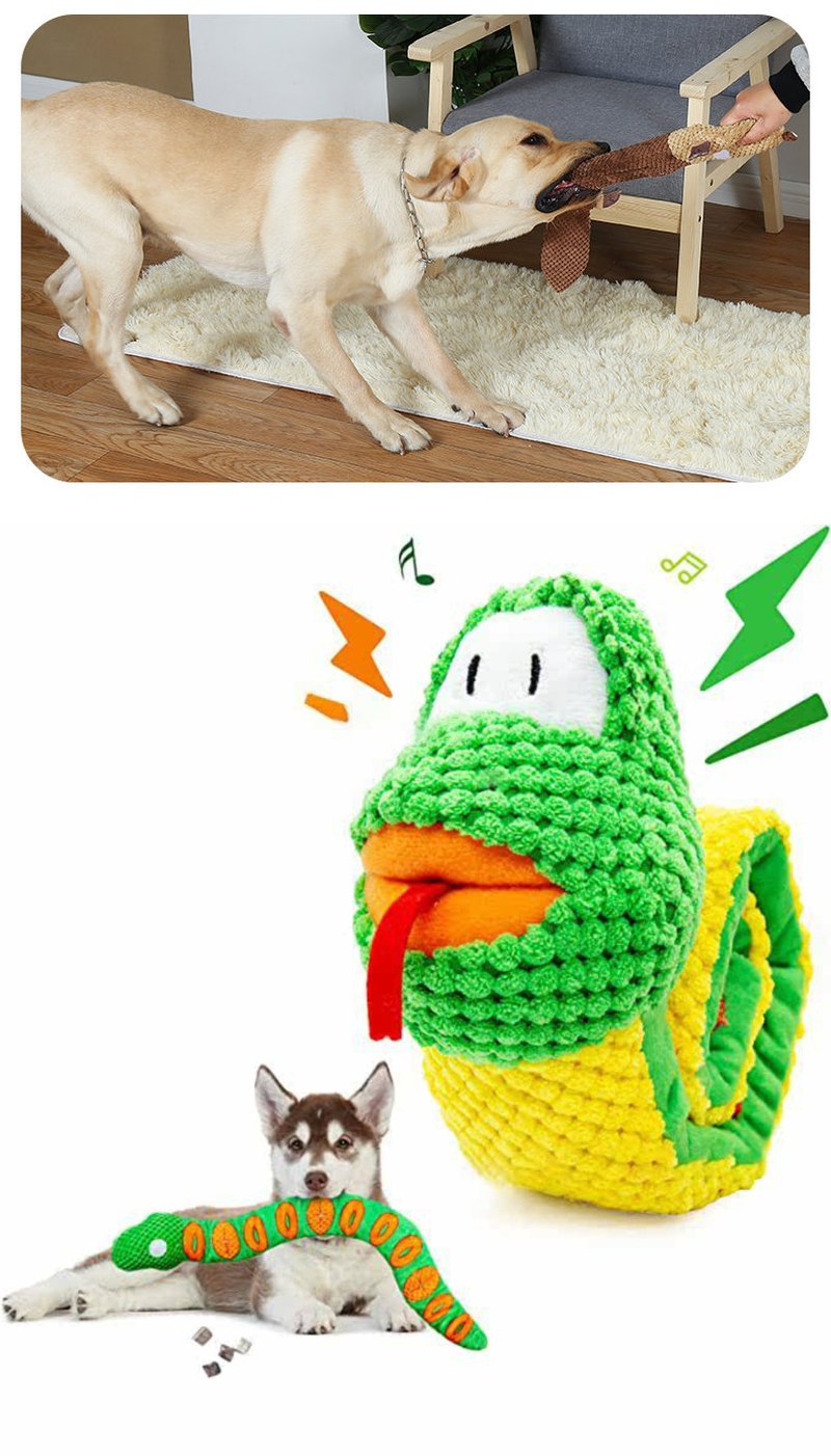 STAYPAW Interactive Squeaky Snuffle Dog Toy Roll-Up Treat Dispensing Puzzle - Detail 21