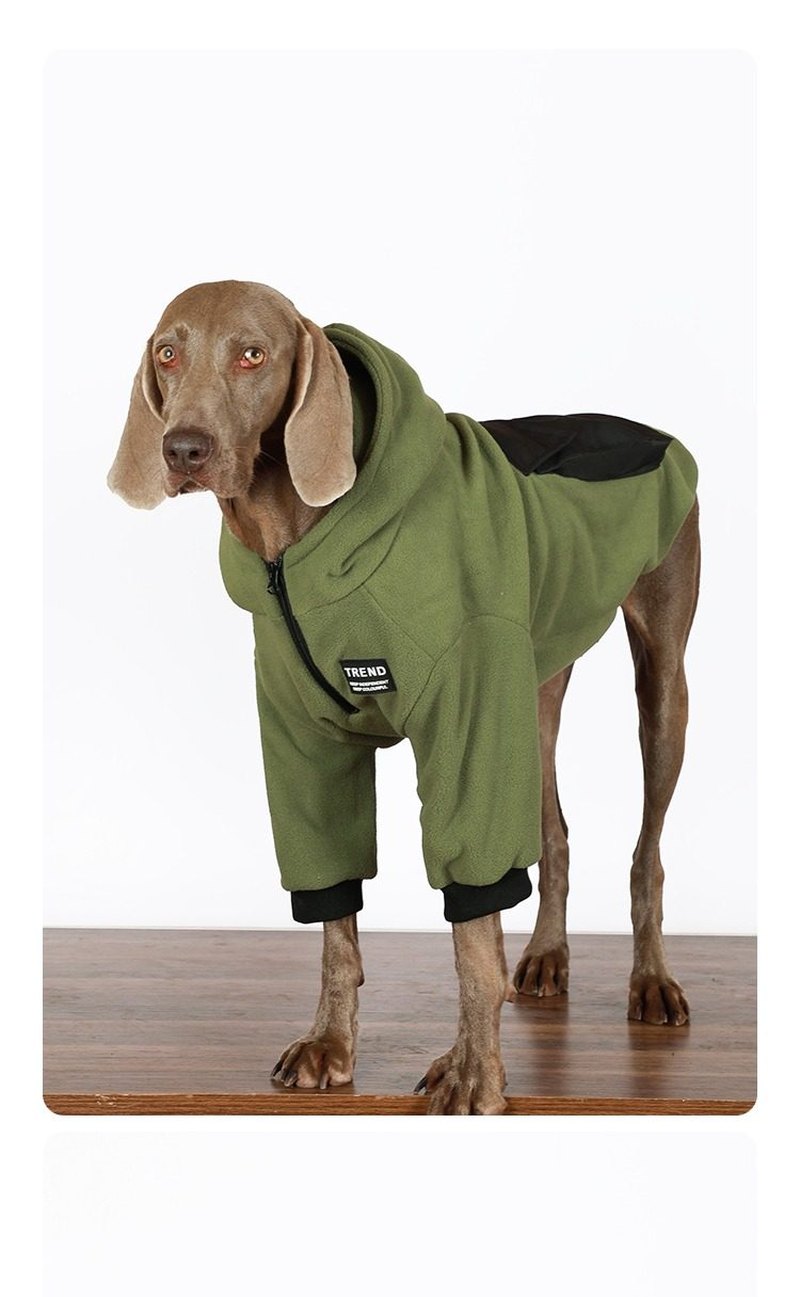 STAYPAW Thermal Fleece Dog Jacket Warm Winter Coat for Medium & Large Dogs - Detail 4