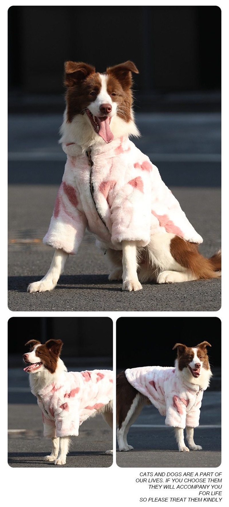 STAYPAW Warm Winter Padded Dog Coat, Insulated Fleece Jacket for Medium and Large Dogs - Detail 4