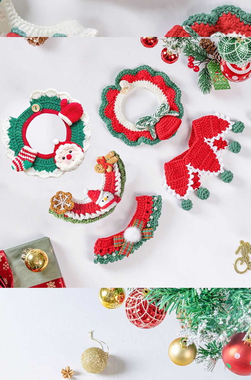 STAYPAW Holiday Knitted Pet Scarf and Bib Collar for Dogs and Cats - Detail 2