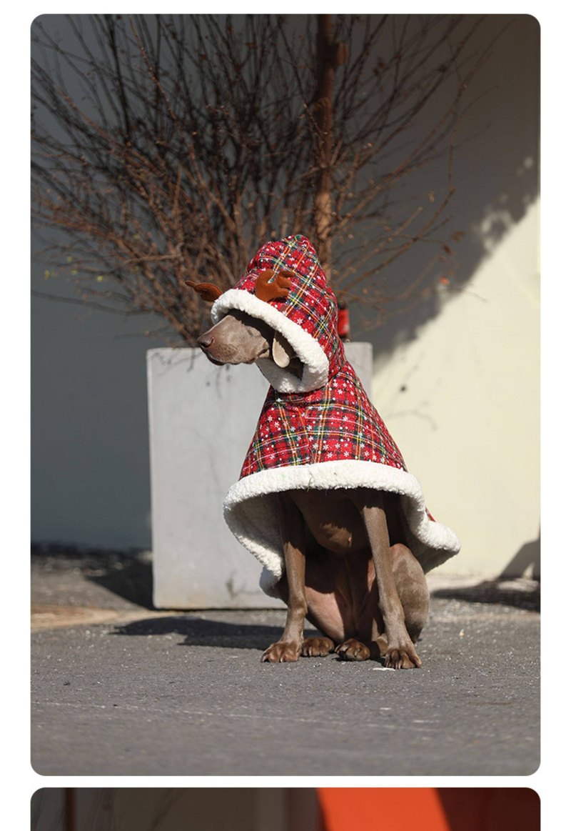 STAYPAW Dog Christmas Cloak, Warm Fleece-Lined Holiday Cape for Large Dogs - Detail 6