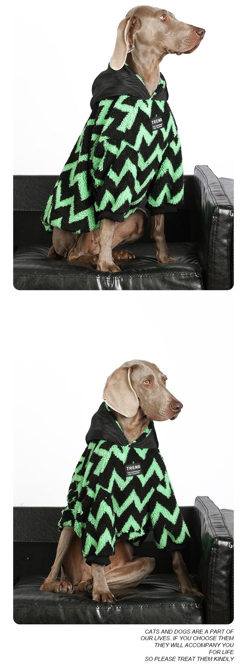 STAYPAW Thermal Sherpa Fleece Dog Coat Warm Winter Jacket with Elbow Guard - Detail 3