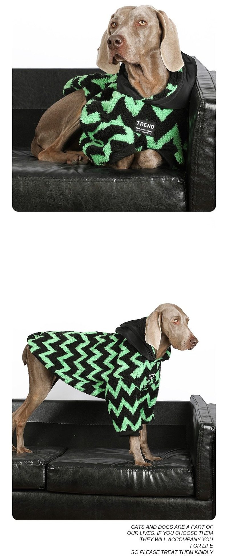 STAYPAW Thermal Sherpa Fleece Dog Coat Warm Winter Jacket with Elbow Guard - Detail 6