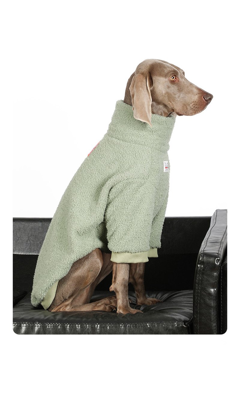 STAYPAW Warm Winter Fleece Dog Jacket Thickened Cold Weather Coat for Large Dogs - Detail 4