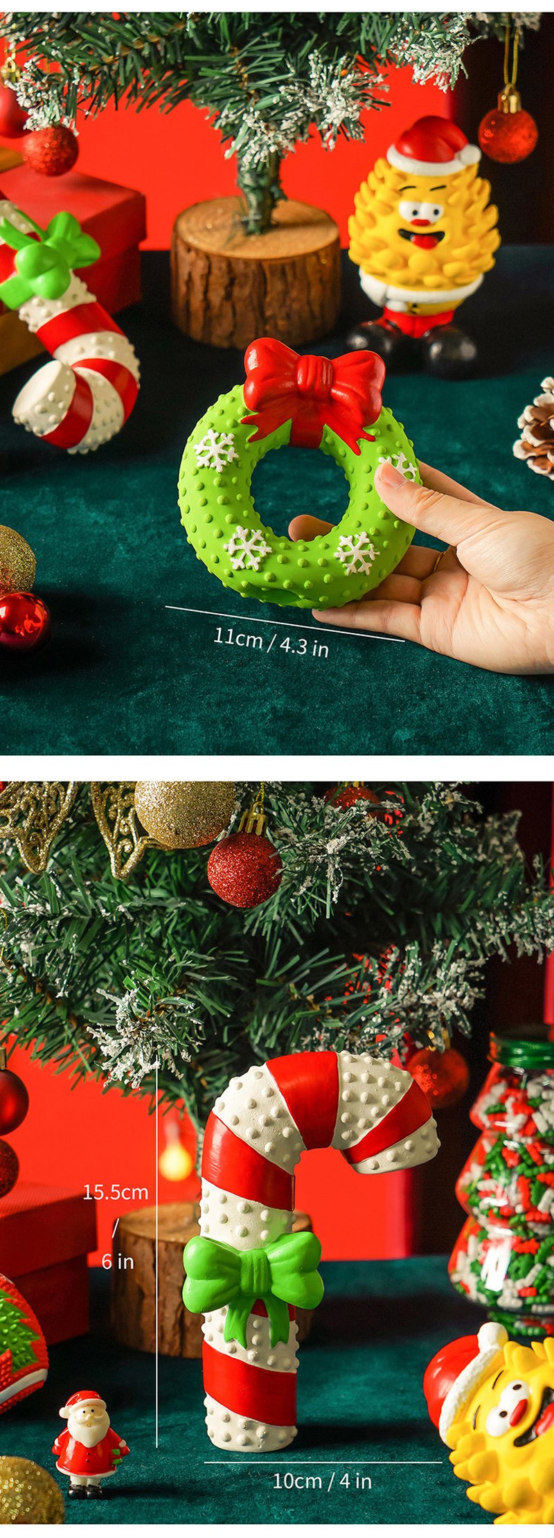 STAYPAW Squeaky Latex & Plush Dog Toys, Boredom Relief Chew Toys for Small Dogs - Detail 2