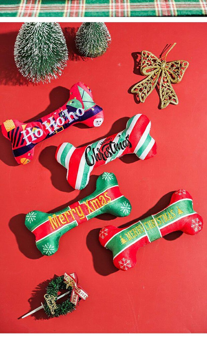STAYPAW Natural Latex Squeaky Dog Chew Toys, Festive Teething Fetch Toys - Detail 7