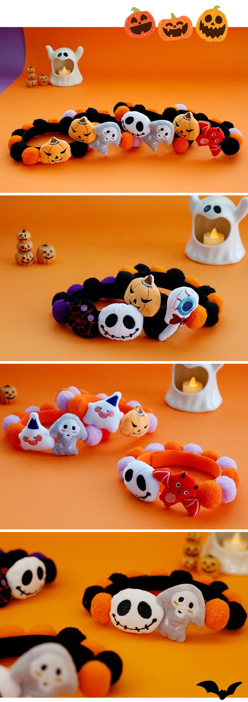 STAYPAW Holiday Pom-Pom Pet Collar, Plush Festival Cat & Dog Costume Band - Detail 11