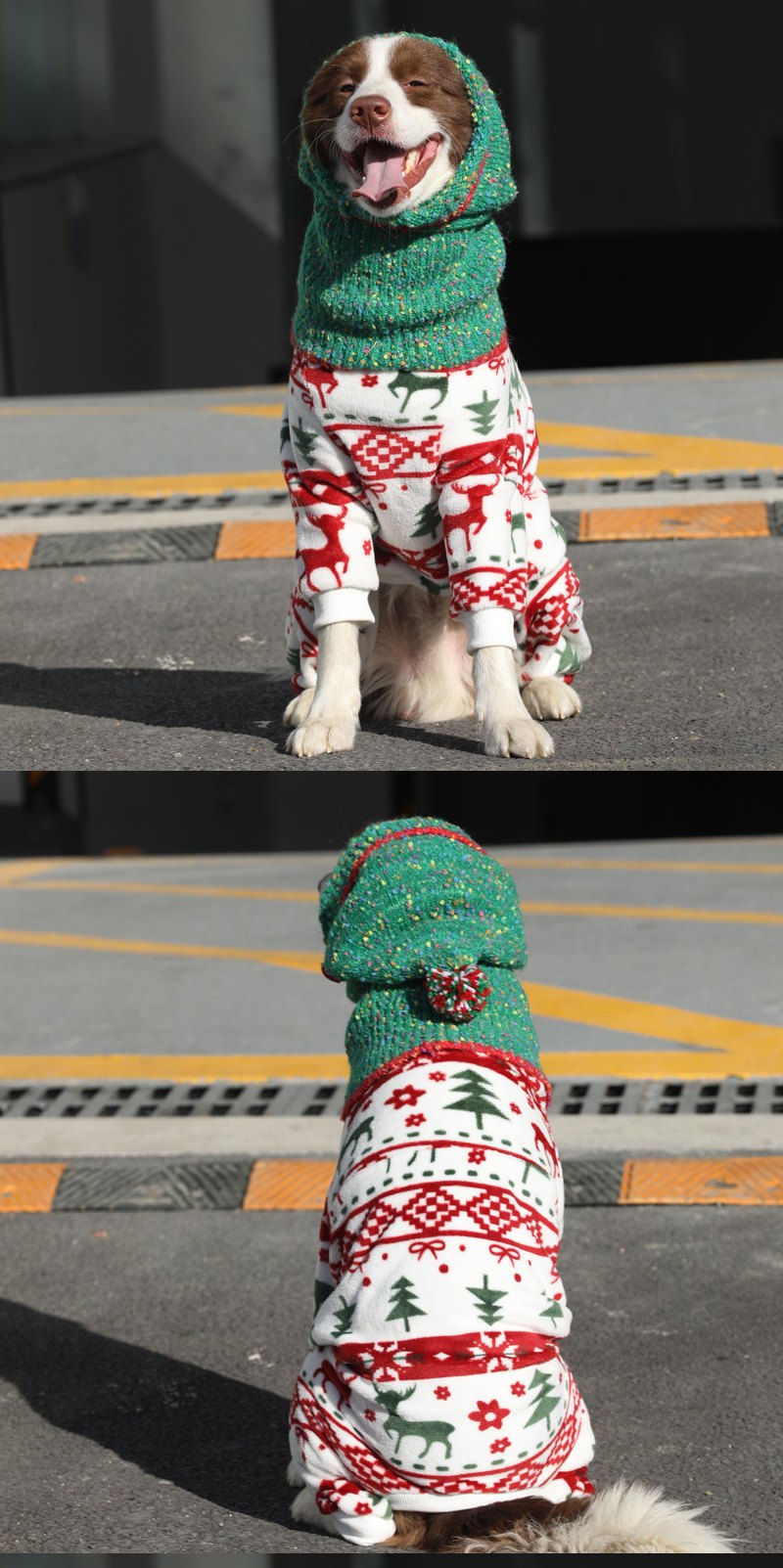 STAYPAW Winter Flannel Dog Pajamas Warm Fleece Loungewear for Small to Large Dogs - Detail 7