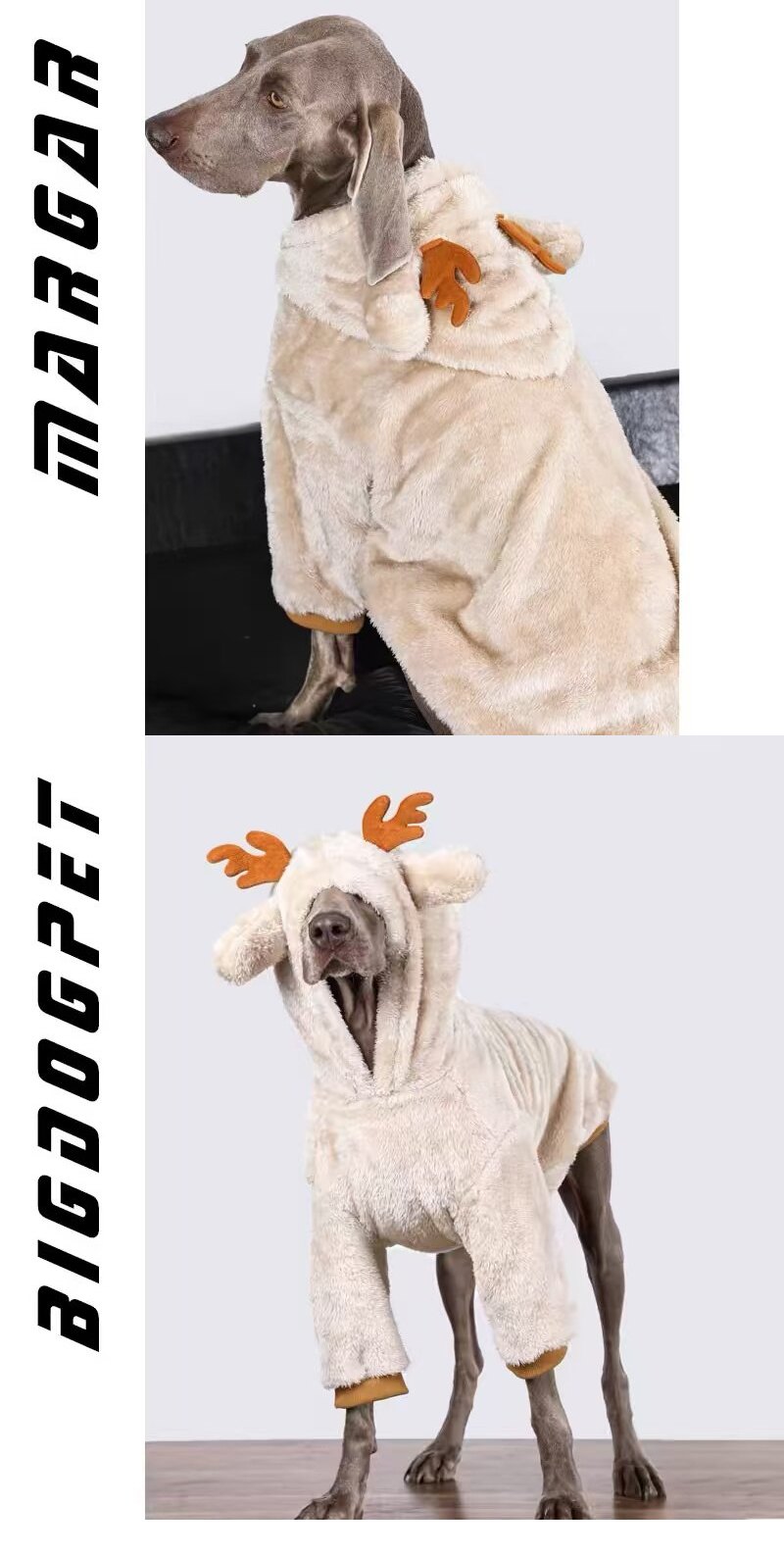 STAYPAW Fleece-Lined Winter Dog Coat Warm Cold Weather Jacket for Medium & Large Dogs - Detail 2