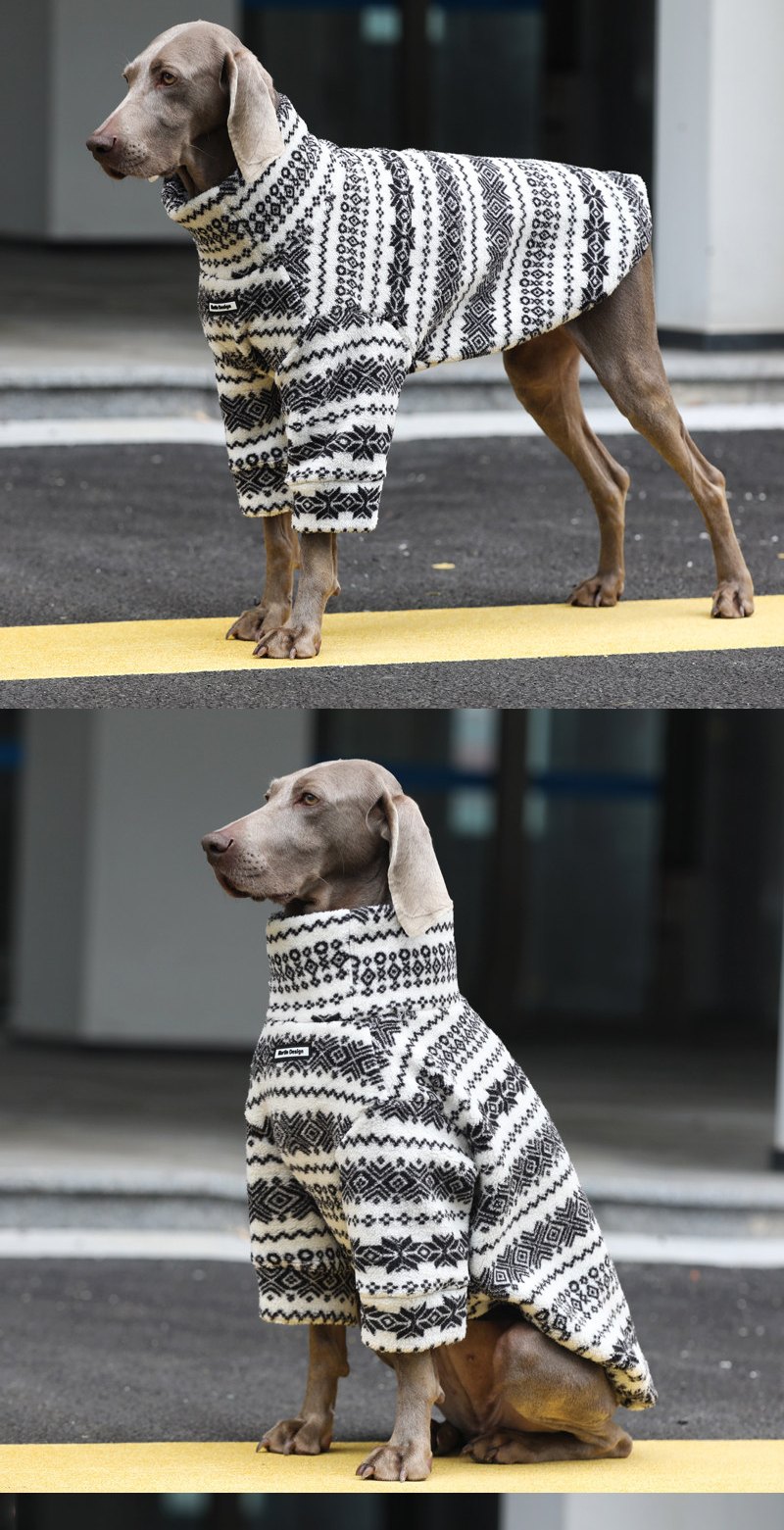 STAYPAW Large Dog Winter Thermal Fleece Bodysuit Warm Cold Weather Coat - Detail 3