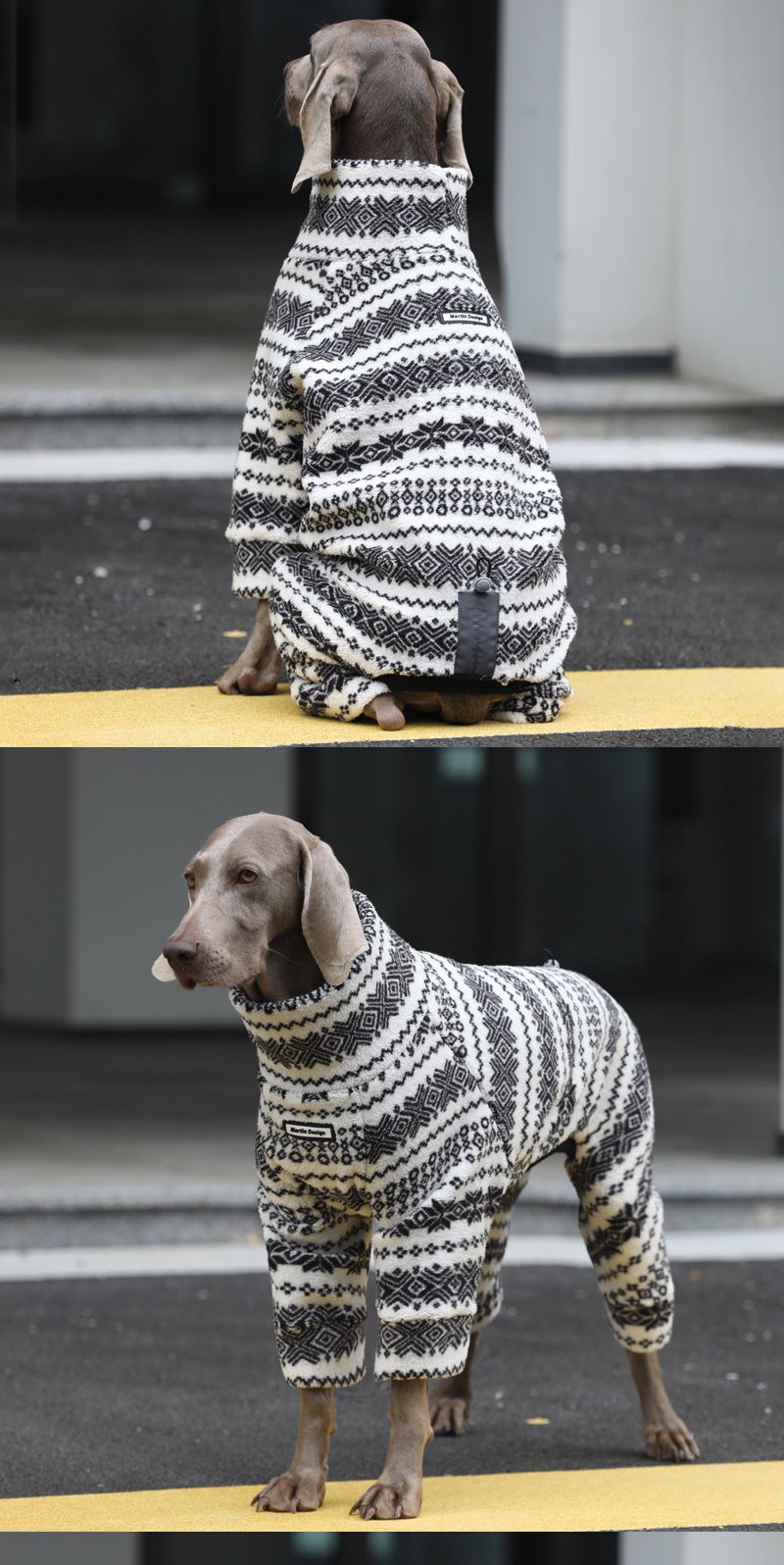 STAYPAW Large Dog Winter Thermal Fleece Bodysuit Warm Cold Weather Coat - Detail 4