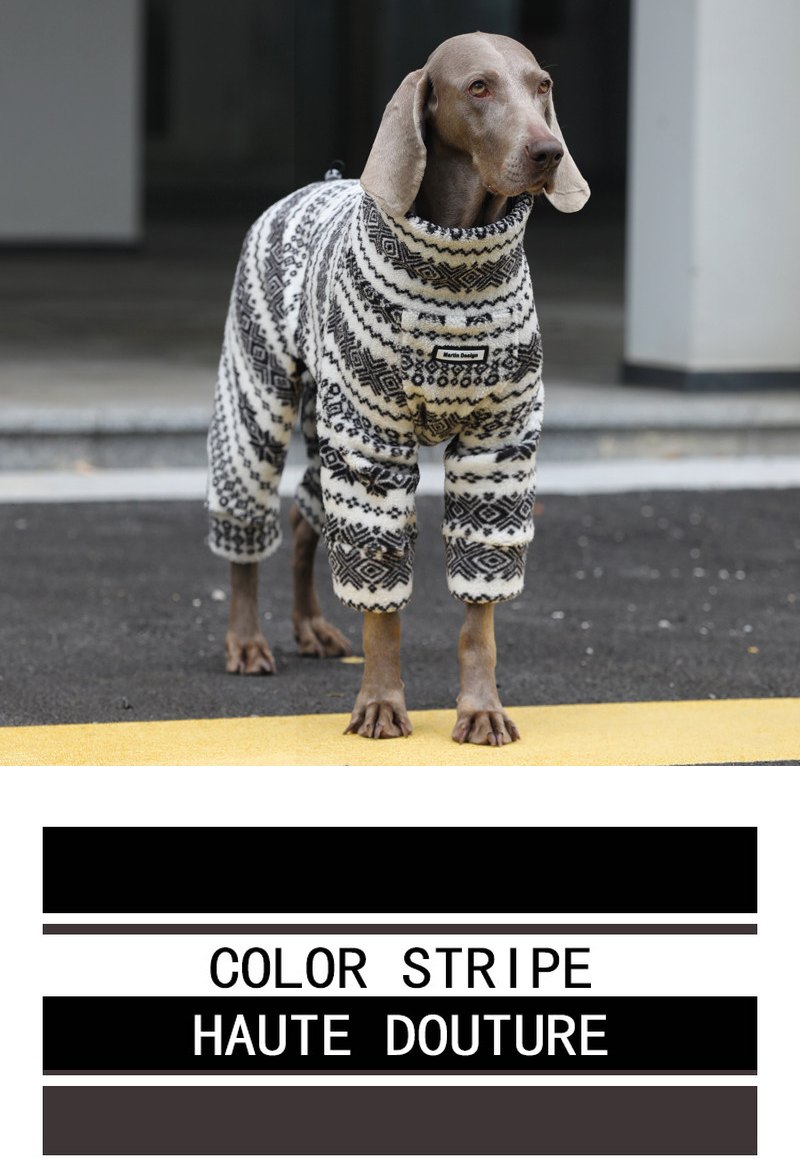 STAYPAW Large Dog Winter Thermal Fleece Bodysuit Warm Cold Weather Coat - Detail 5