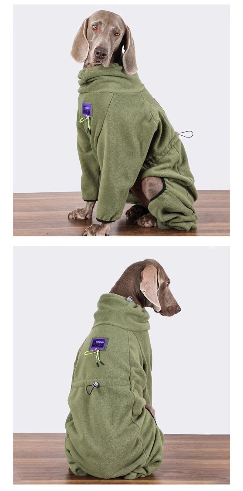 STAYPAW Large Dog Winter Jumpsuit Warm Fleece Lined Full Body Coat Sizes 7-12 - Detail 4