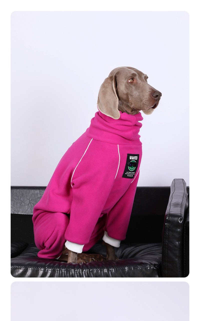 STAYPAW Thermal Fleece Full-Body Dog Coat Winter Warm Four-Legged Pajamas - Detail 4