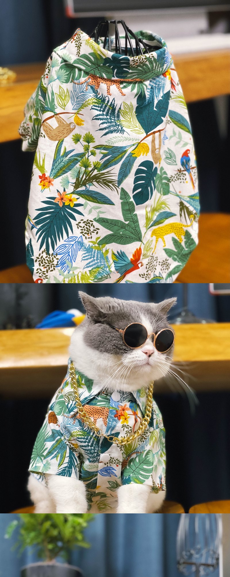 STAYPAW Breathable Tropical Dog Hawaiian Shirt Lightweight Sun & Rain Protection - Detail 4