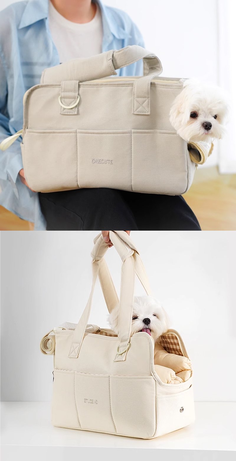 STAYPAW Canvas Pet Carrier Bag for Cats and Small Dogs, Portable Tote & Crossbody - Detail 7