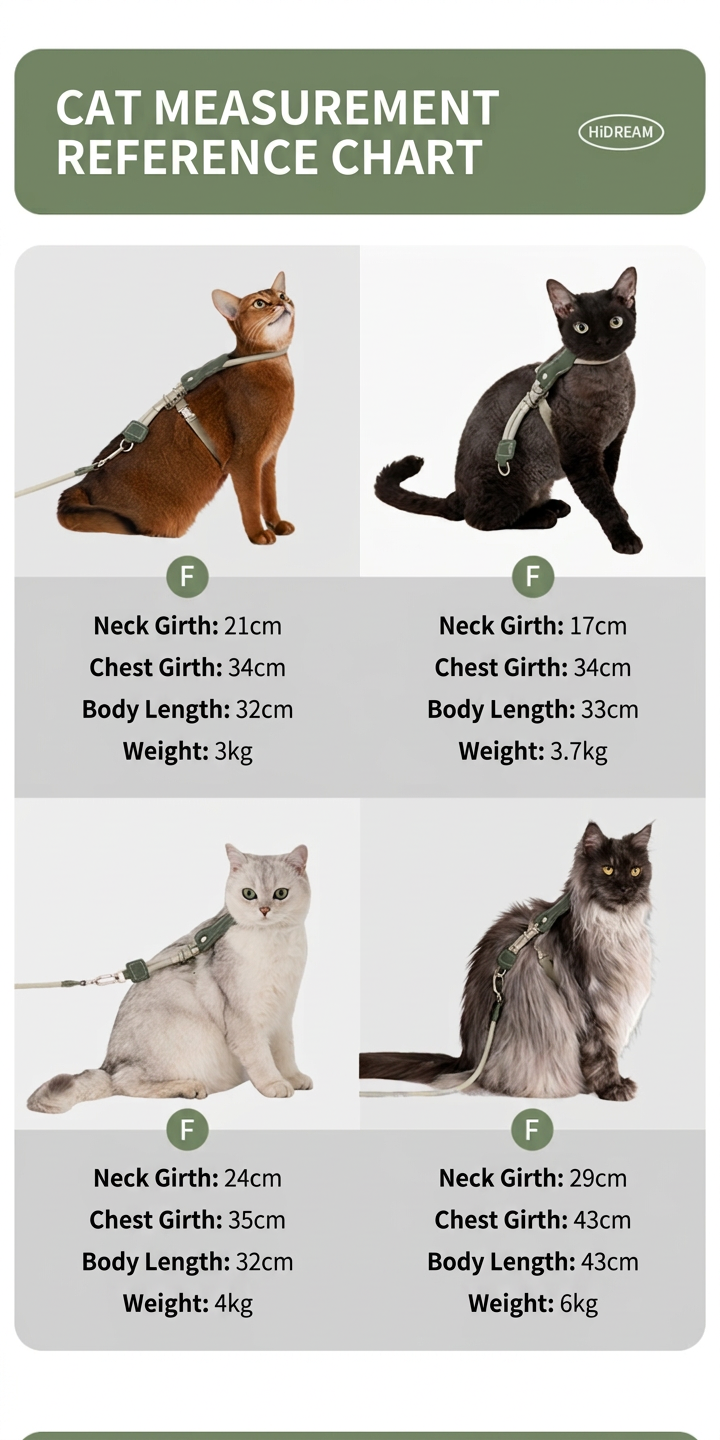 STAYPAW x HiDREAM Escape-Proof Cat Harness and Leash Set, Ultra-Lightweight Adjustable I-Shaped Vest - Detail 3