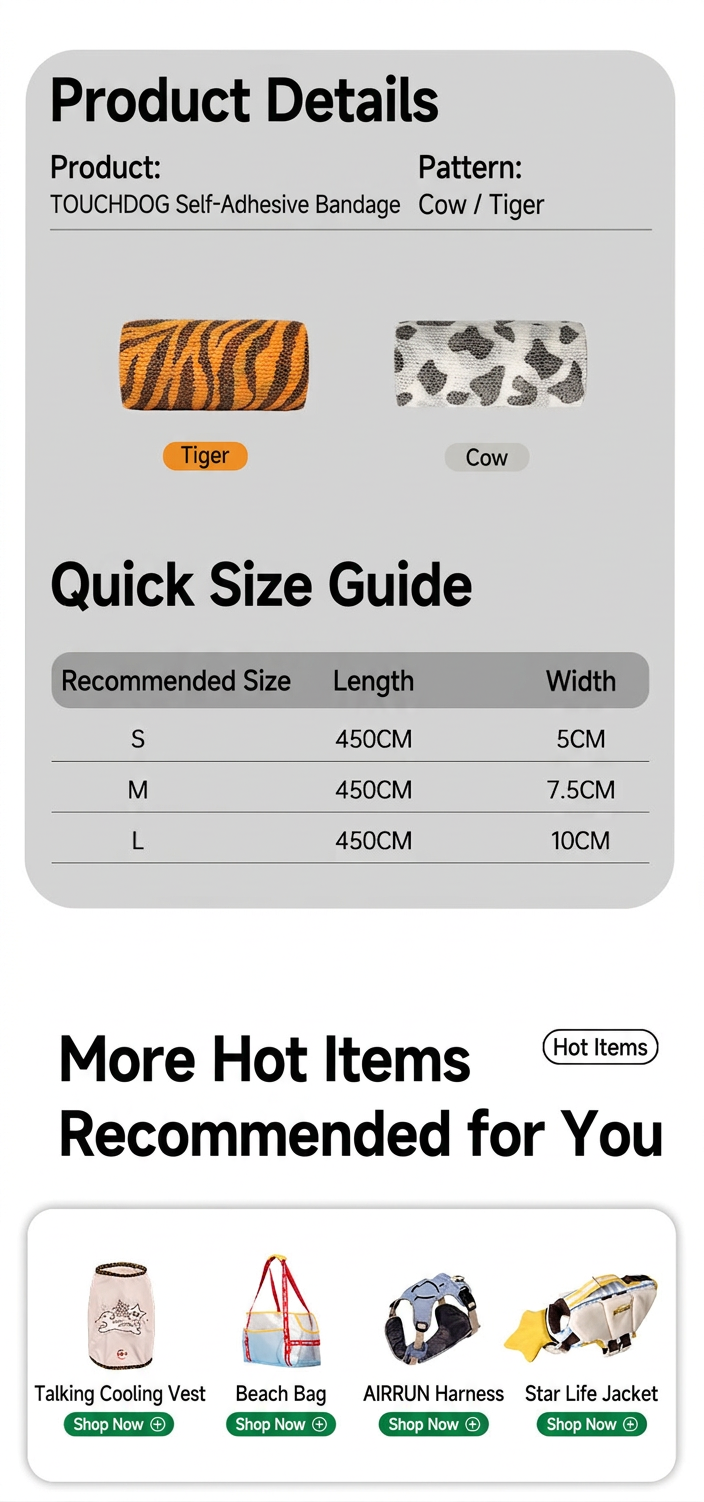 STAYPAW Breathable Elastic Self-Adhesive Pet Paw Wrap & Protective Bandages - Detail 4