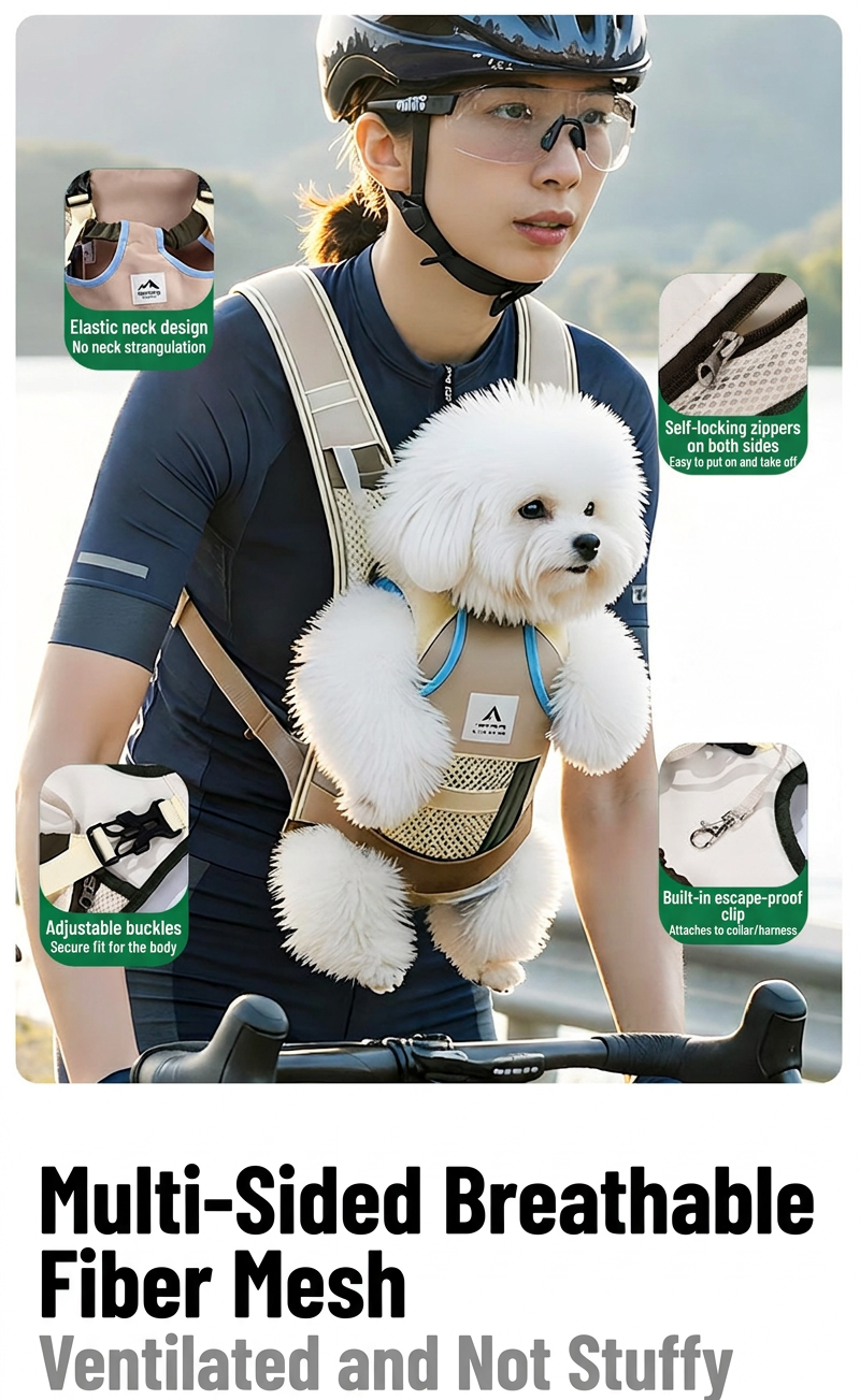 STAYPAW Outdoor Trail Pet Front Carrier Backpack for Small Dogs and Cats - Detail 2