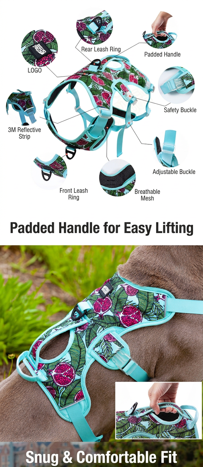 STAYPAW No-Pull Dog Harness Vest with Control Handle for Medium Large Dogs - Detail 2