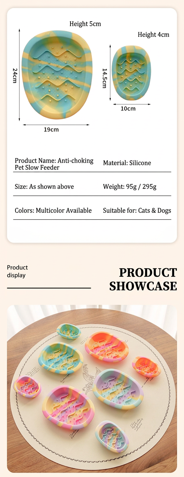 STAYPAW Silicone Lick Mat & Slow Feeder Bowl for Dog & Cat Anxiety Relief - Detail 14