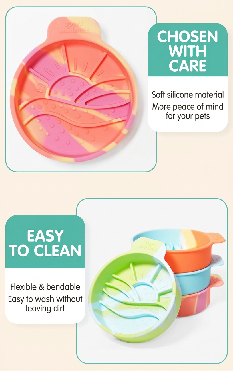 STAYPAW Silicone Lick Mat & Slow Feeder Bowl for Dog & Cat Anxiety Relief - Detail 19