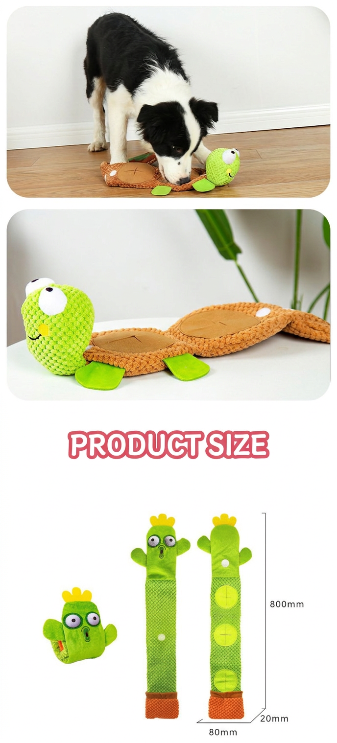 STAYPAW Interactive Squeaky Snuffle Dog Toy Roll-Up Treat Dispensing Puzzle - Detail 12