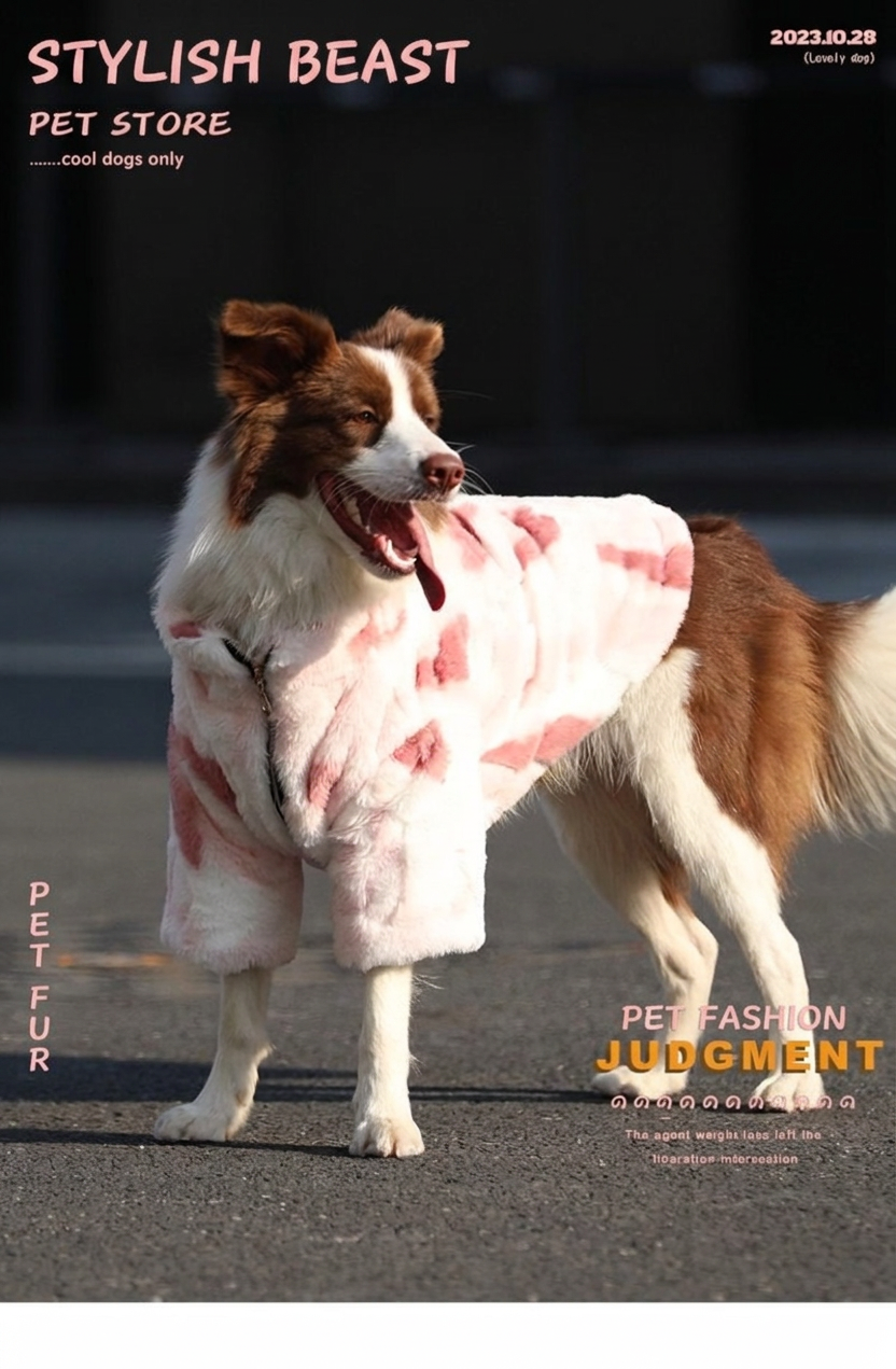 STAYPAW Warm Winter Padded Dog Coat, Insulated Fleece Jacket for Medium and Large Dogs - Detail 1