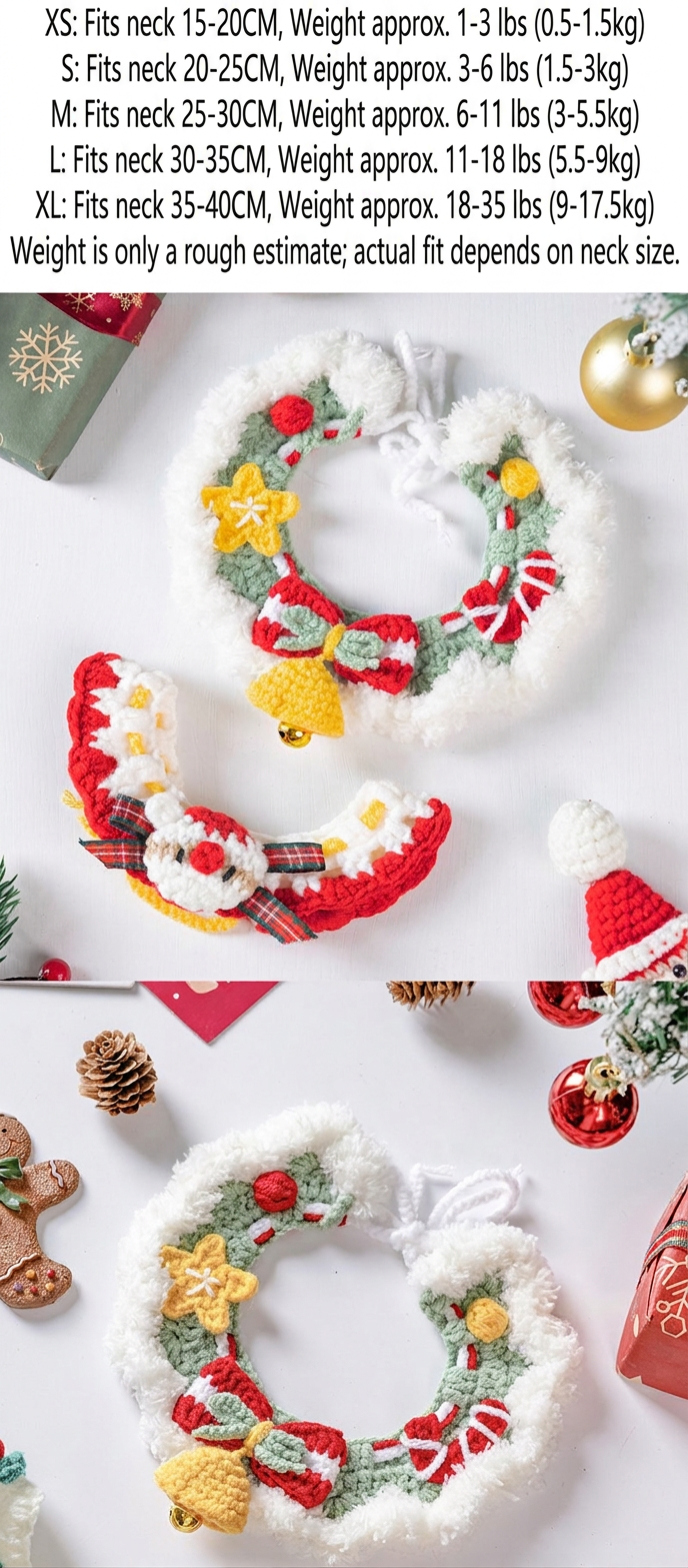 STAYPAW Holiday Knitted Pet Scarf and Bib Collar for Dogs and Cats - Detail 1