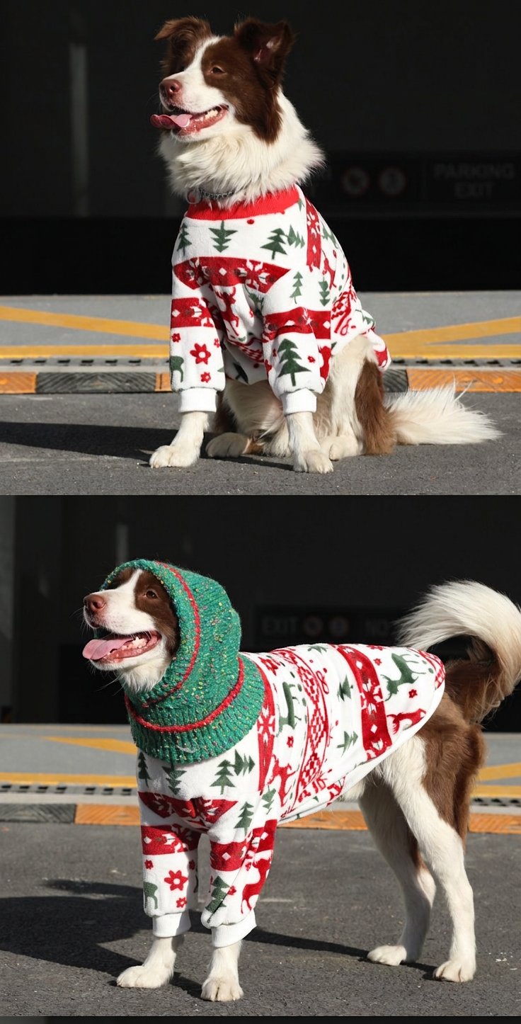 STAYPAW Winter Flannel Dog Pajamas Warm Fleece Loungewear for Small to Large Dogs - Detail 4