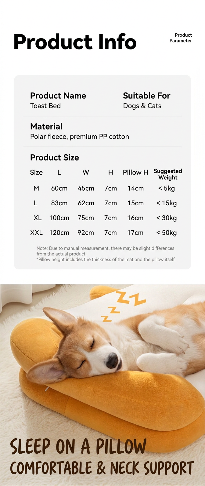 STAYPAW All-Season Removable Washable Bolster Pet Bed Mat for Dogs and Cats - Detail 2