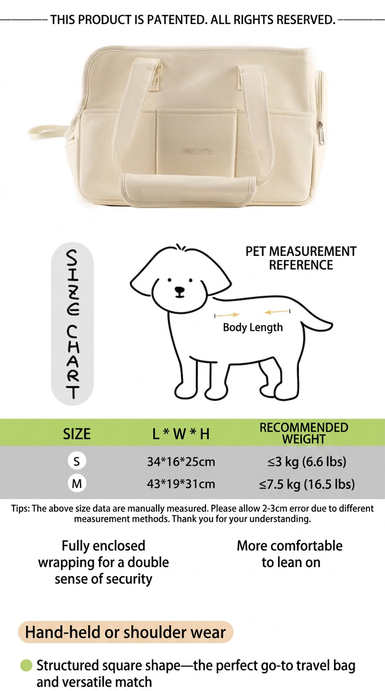 STAYPAW Canvas Pet Carrier Bag for Cats and Small Dogs, Portable Tote & Crossbody - Detail 1