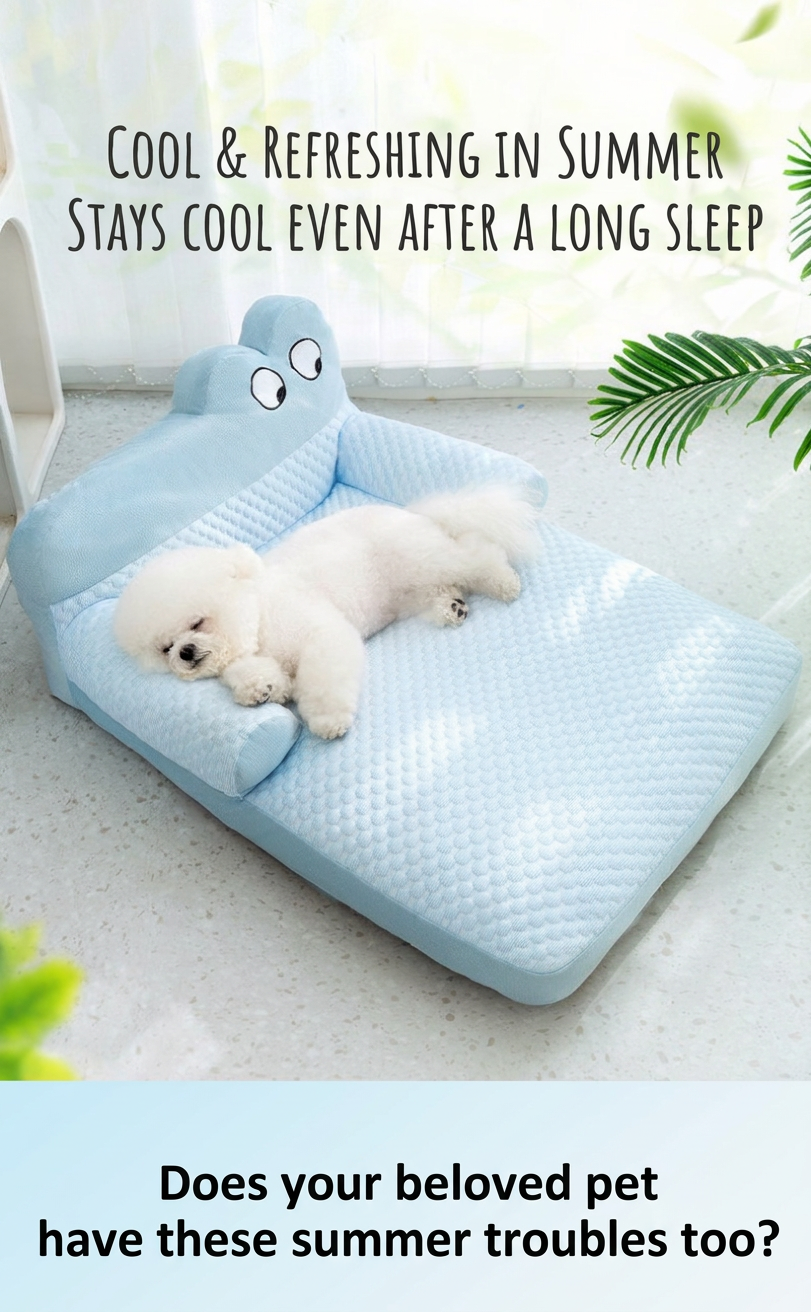 STAYPAW All-Season Orthopedic Pet Sofa Bed, Breathable Cooling Dog Lounge - Detail 1