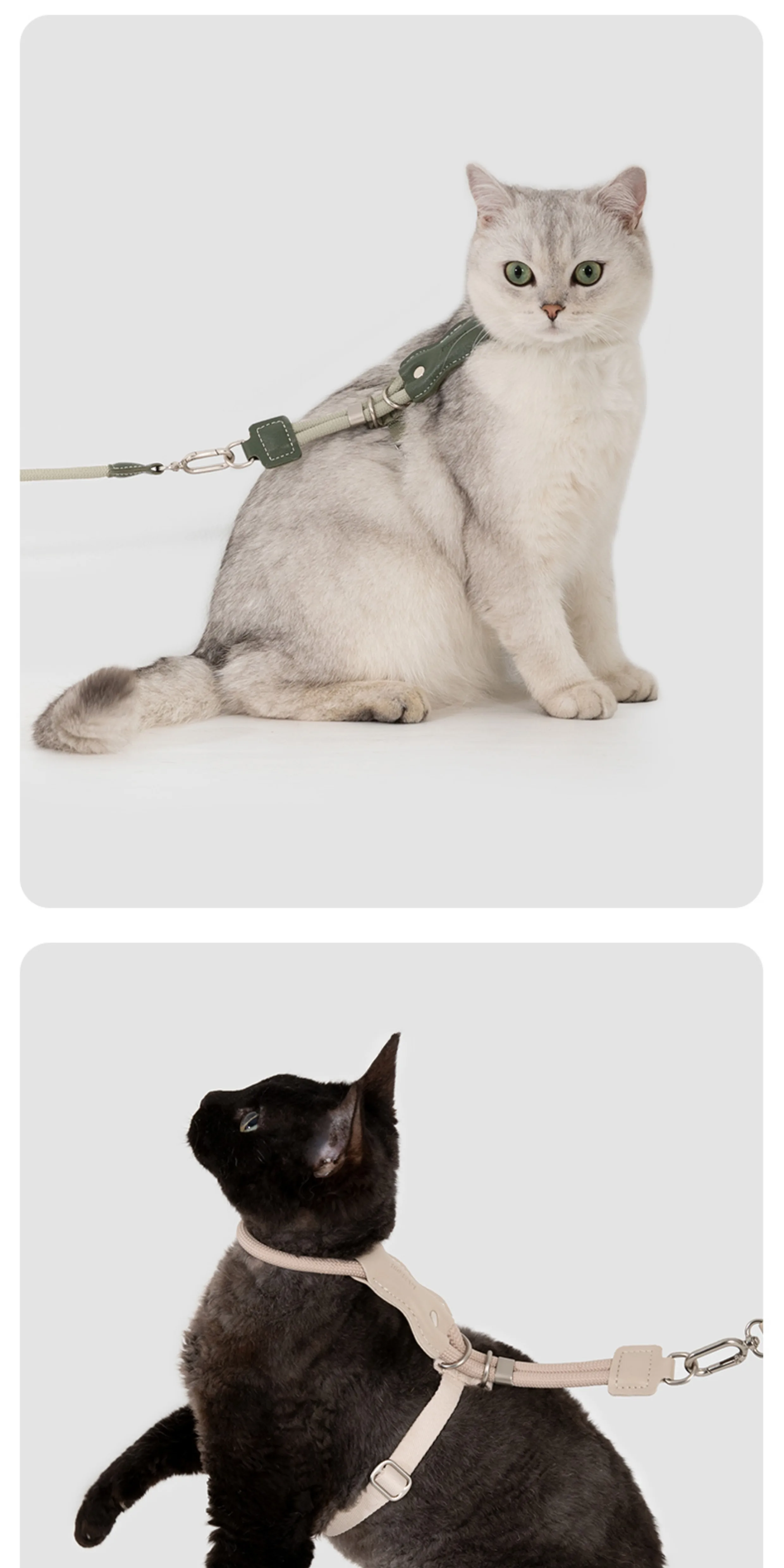 STAYPAW x HiDREAM Escape-Proof Cat Harness and Leash Set, Ultra-Lightweight Adjustable I-Shaped Vest - Detail 23